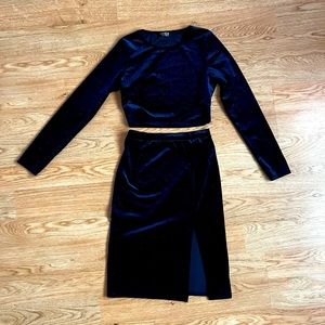 Navy blue two piece set